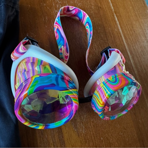 GloFX Kandi Swirl Padded Kaleidoscope Goggles - Picture 3 of 7